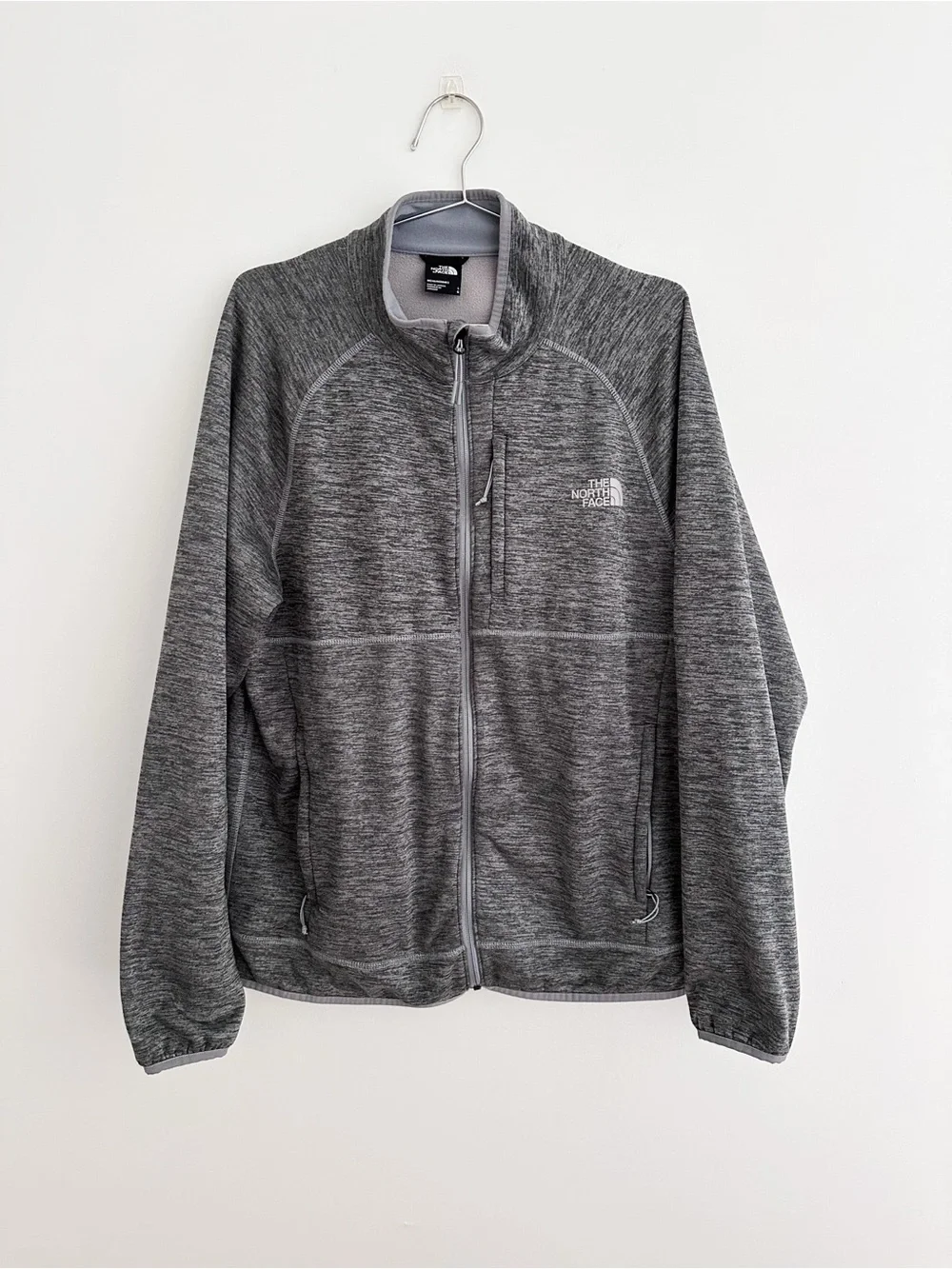 The North Face Fleece Jacket Canyonlands Full Zip Heathered Gray Men's Size L